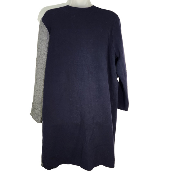 Ann Taylor Cardigan Womens Size Large Longline Colorblock Lagenlook Open Front - Picture 2 of 7